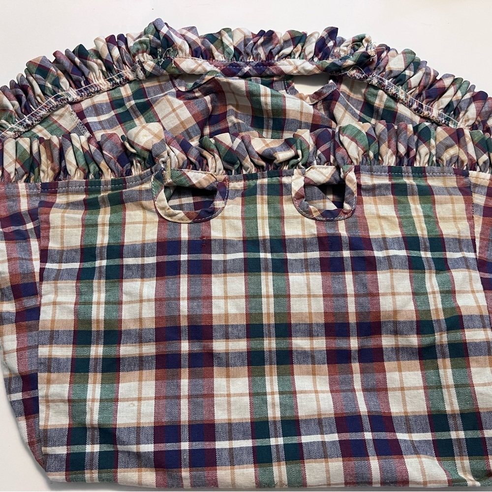 Longaberger Woven Traditions Plaid Basket Liner